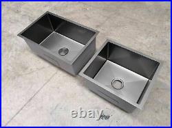 Brushed Brass Gold stainless steel kitchen sink R10 trough pantry 280 mm deep