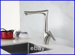 Brushed Nickel Kitchen Faucet Stainless Steel Lead Free Bathroom Sink Mixer Tap