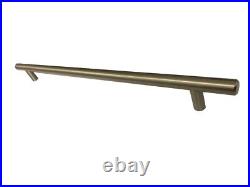 Brushed Nickel Stainless Steel T Bar Kitchen Unit Door Handles 350mm Long