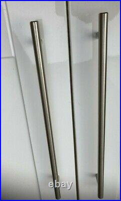 Brushed Nickel Stainless Steel T Bar Kitchen Unit Door Handles 350mm Long