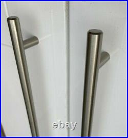 Brushed Nickel Stainless Steel T Bar Kitchen Unit Door Handles 350mm Long