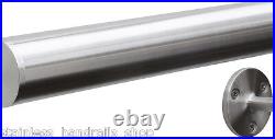 Brushed Satin Stair Handrail 320-Grit Stainless Steel Metal Bannister Rail