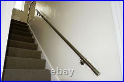 Brushed Satin Stair Handrail 320-Grit Stainless Steel Metal Bannister Rail