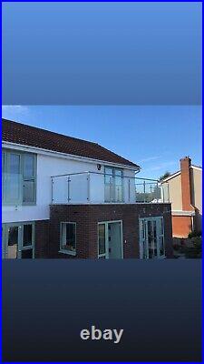 Brushed Stainless Steel 1100 Mm Balustrade Posts & Toughened 10MM Glass Panels