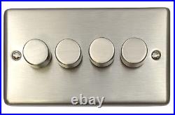 Brushed Stainless Steel CSS2 Light Switches, Plug Sockets, Dimmers, Cooker, Fuse