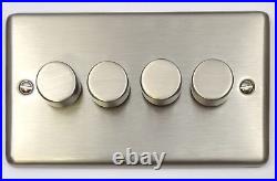 Brushed Stainless Steel CSS3 Light Switches, Plug Sockets, Dimmers, Cooker, Fuse