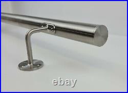 Brushed Stainless Steel Handrail Bannister Rail Tube Grade 304 / 316 42mm x 2mm