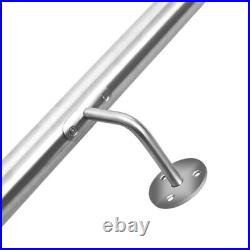 Brushed Stainless Steel Handrail Stair Rail Grab Handle Wall Balustrade Banister