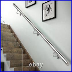 Brushed Stainless Steel Handrail Stair Rail Wall Grab Handle Balustrade Banister