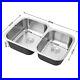 Brushed Stainless Steel Kitchen Sink Undermount Bowls Right Left Hand Drainer UK