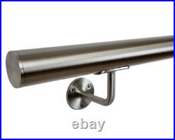 Brushed Stainless Steel Stair Handrail Staircase Bannister Wall Rail Bar