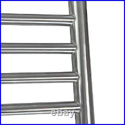 Brushed Stainless Steel Towel Rail Radiator Bathroom Warmer 1000mm x 600mm