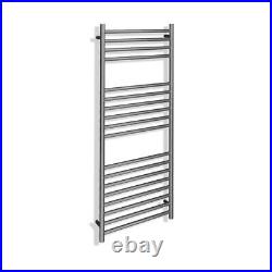 Brushed Stainless Steel Towel Rail Radiator Bathroom Warmer 600mm x 1400mm