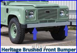 Brushed Stainless steel front BUMPER for Land Rover Defender Heritage SVX 90 110