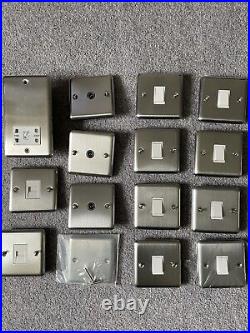 Brushed Steel Switches & Sockets