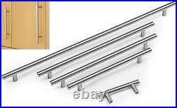 Brushed T BAR KITCHEN DOOR HANDLE CABINET DOOR CUPBOARD DRAWER FURNITURE PULL UK