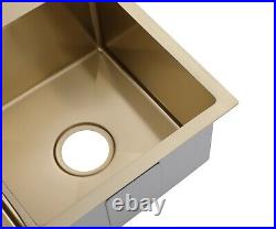 Brushed stainless steel Double bowl kitchen sink hand made tap hole 800450220