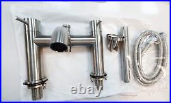 Brushed stainless steel bath tap with small shower head Luxury quality
