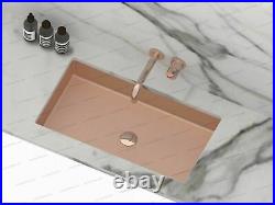 Burnished stainless steel undermount under mount basin sink hand made Rectangle