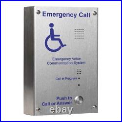 C-TEC EVC302S Brushed Stainless Steel Disabled Refuge Outstation, Call Button