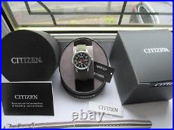 Citizen Eco Drive Military Watch Wr100 Red Sec 2 Straps Day Date Boxed Tag New