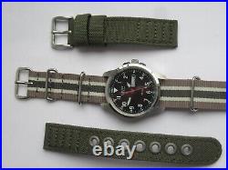 Citizen Eco Drive Military Watch Wr100 Red Sec 2 Straps Day Date Boxed Tag New