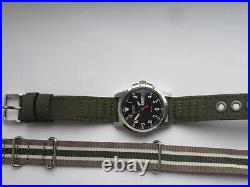 Citizen Eco Drive Military Watch Wr100 Red Sec 2 Straps Day Date Boxed Tag New