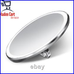 Compact Sensor Mirror Brushed Stainless Steel with Case Makeup Cosmetic Travel
