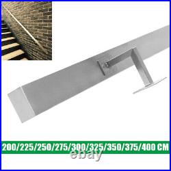 Complete Handrail Kit Brush Stainless Steel Banister Stair Rail with Wall Brackets