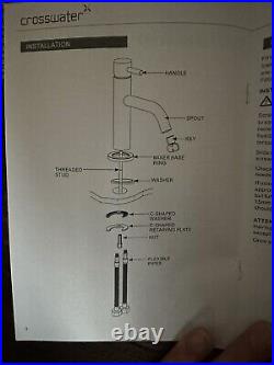 Crosswater MPRO Monobloc Basin Mixer Tap Brushed Stainless Steel PRO110DNV