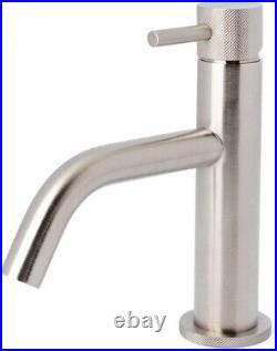 Crosswater MPRO washbasin tap brushed stainless steel with ribbed design