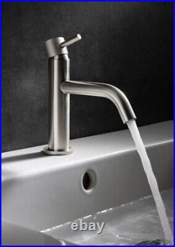 Crosswater MPRO washbasin tap brushed stainless steel with ribbed design