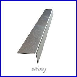 Custom Brushed 304 Stainless Steel Outer Corner Angles 1 x 1 1/2 x 25 (2 pcs)
