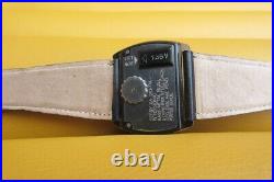 DERBY SWISSONIC ESA9176 JUMP HOUR SILVER WATCH 1975 base metal on leather strap