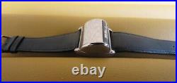 DERBY SWISSONIC ESA9176 JUMP HOUR SILVER WATCH 1975 base metal on leather strap