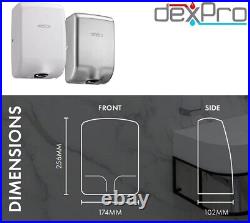 DexPro Feisty Compact High Speed Hand Dryer 1.0kW Brushed Stainless Steel FC1SS
