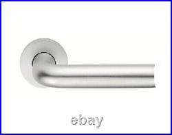 Door Handle Sets Stainless Steel Brushed Chrome Internal Quality Silver On Rose