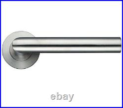 Door Handle Sets Stainless Steel Brushed Chrome Internal Quality Silver On Rose