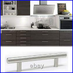 Door Handles Cupboard Cabinet Kitchen Drawer T Bar Stainless Steel Handle