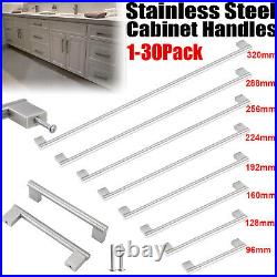 Door Handles Kitchen Bathroom Cupboard Cabinet Drawer Handle Bar Stainless Steel