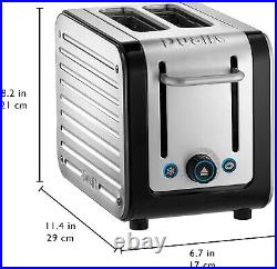 Dualit Architect 2 Slice Toaster Brushed Stainless Steel with Black Trim