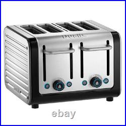 Dualit Architect 4 Slot Black Body With Brushed Stainless Steel Panel Toaster