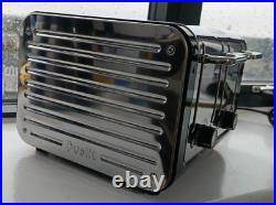 Dualit Architect 4 Slot Black Body With Brushed Stainless Steel Panel Toaster