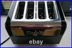 Dualit Architect 4 Slot Black Body With Brushed Stainless Steel Panel Toaster