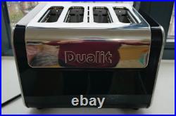 Dualit Architect 4 Slot Black Body With Brushed Stainless Steel Panel Toaster