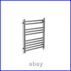 Electric Towel Rail Brushed Stainless Steel Fixed Temp 300W 600mm x 800mm