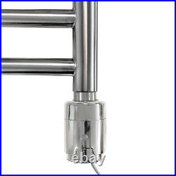 Electric Towel Rail Brushed Stainless Steel Thermostatic 600W 600mm x 1400mm