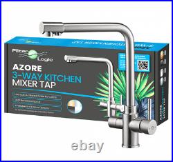 FilterLogic Azores 3 Way Kitchen Drinking Water Filter/Mixer Tap with FREE System