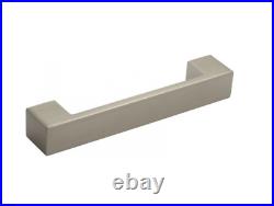 Flat Square Chunky D Handle (Stainless Steel Effect) 160mm Centres 193mm Long