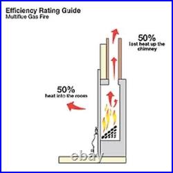 Focal Point Lulworth Stainless Steel Rotary Control Inset Gas Multiflue Fire